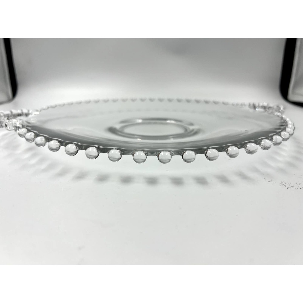 Vintage Candlewick Imperial Glass Beaded Serving Plate 11.5" - Picture 2 of 4